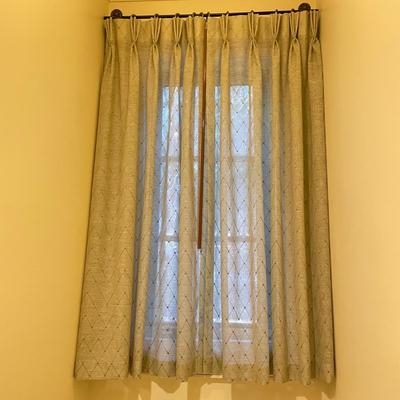 Eight Matching Curtain Panels w/ Rods and Hardware (PB, PC1-SS)