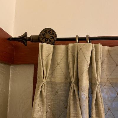 Eight Matching Curtain Panels w/ Rods and Hardware (PB, PC1-SS)