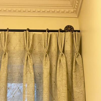Eight Matching Curtain Panels w/ Rods and Hardware (PB, PC1-SS)