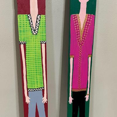 MELISSA TAYLOR ~ Pair (2) ~ Handpainted Fence Boards