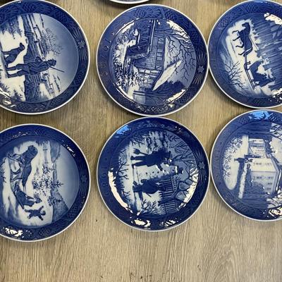 Set of  8 Royal Copenhagen Plates 1975-1989