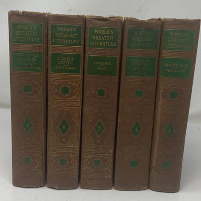 World's Greatest Literature Set of Five Books, Various Authors, Copr. Cuneo Press Inc.