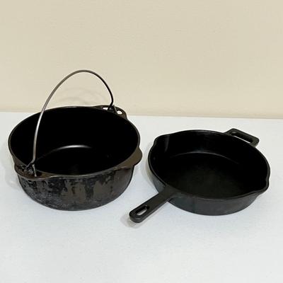 Pair (2) Cast Iron Cookware
