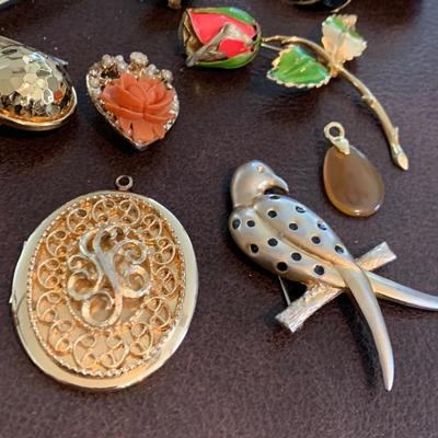 Estate Jewelry Lot Pins Earrings