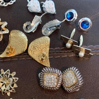 Estate Jewelry Lot Pins Earrings