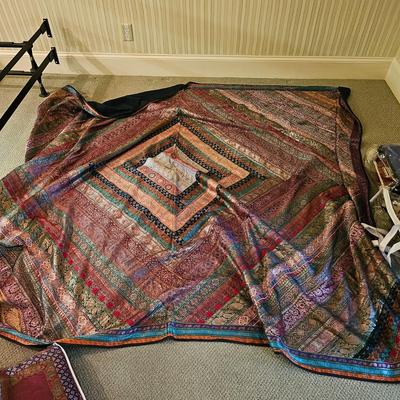 3 Silk Pillows & One Blanket From India  (BR1-JS)