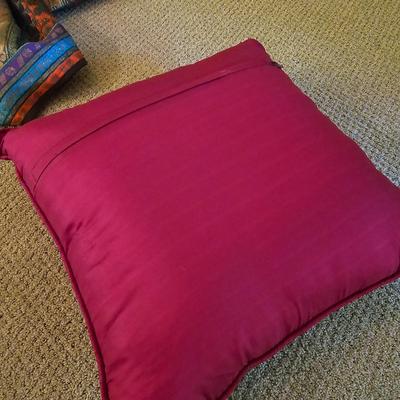 3 Silk Pillows & One Blanket From India  (BR1-JS)