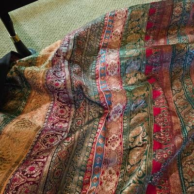 3 Silk Pillows & One Blanket From India  (BR1-JS)