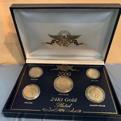 2000 24k Plated Coin Set In Display Box