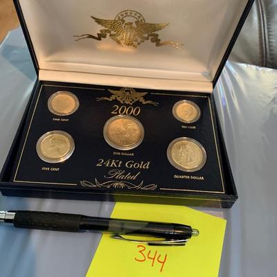2000 24k Plated Coin Set In Display Box