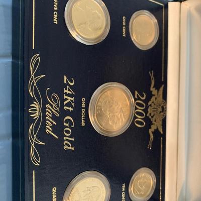 2000 24k Plated Coin Set In Display Box
