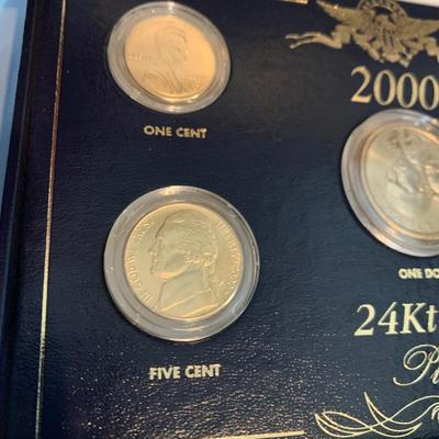 2000 24k Plated Coin Set In Display Box