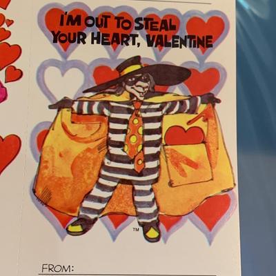 Vintage Unused McDonald's Valentines