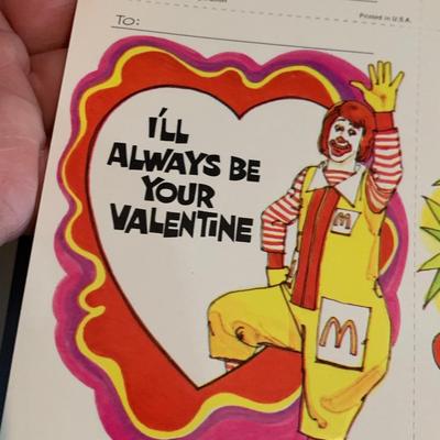 Vintage Unused McDonald's Valentines