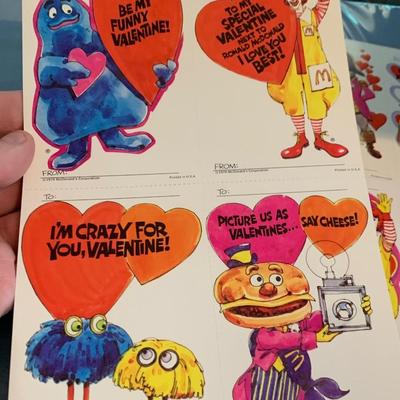 Vintage Unused McDonald's Valentines