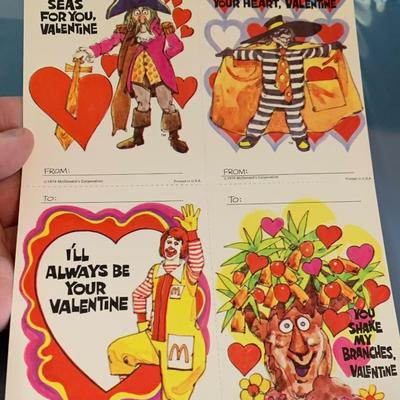 Vintage Unused McDonald's Valentines