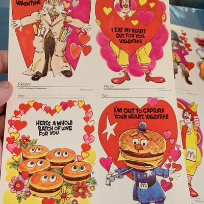 Vintage Unused McDonald's Valentines