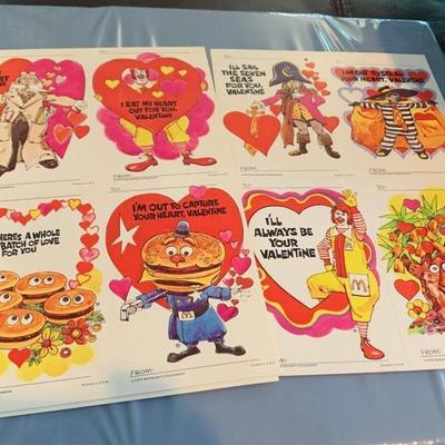 Vintage Unused McDonald's Valentines