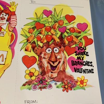 Vintage Unused McDonald's Valentines
