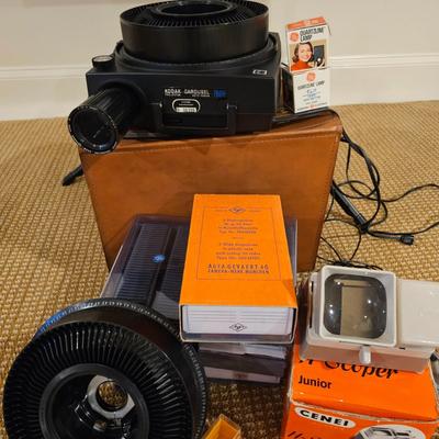 Kodak 760H Carousel Slide Projector, Screen & More  (BR-JS)