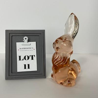 -11- URANIUM | Viking Glass Peach Epic Bunny (Thumper) | Marked