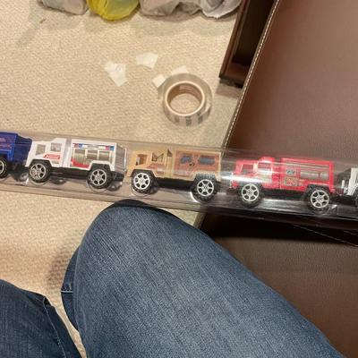 40â€ of toy trucks