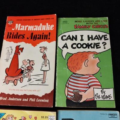 MARMADUKE, FAMILY CIRCUS, ARCHIE'S AND CHARLIE BROWN BOOKS