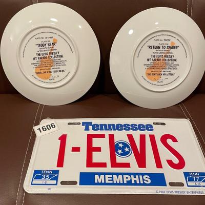 Elvis plates and license tag