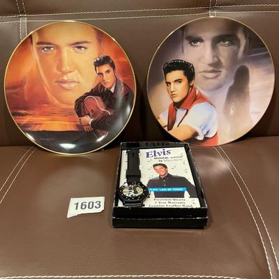 Elvis plates and watch