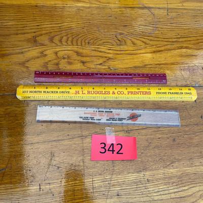 Vintage advertising rulers