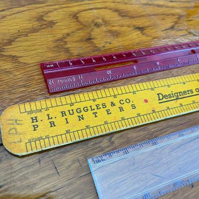 Vintage advertising rulers