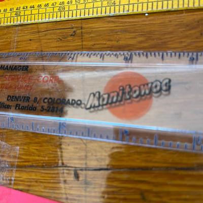 Vintage advertising rulers