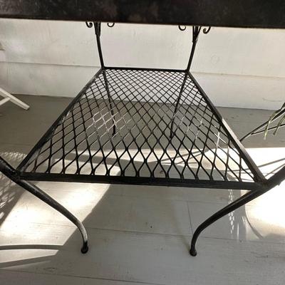 Decorative Metal Chair & Matching Side Tables (BP-KL)