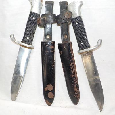 2 Hitler Youth Knifes and cases. ( REAL). est. $30 to $150.