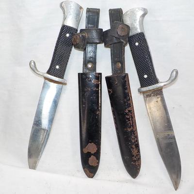 2 Hitler Youth Knifes and cases. ( REAL). est. $30 to $150.
