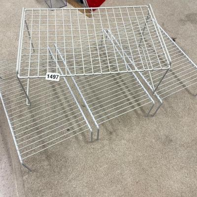 Wire shelves