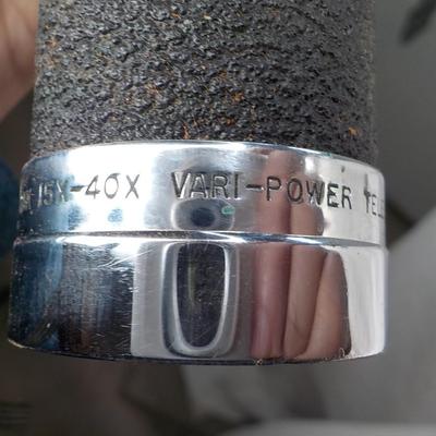 Wollensak 15x- 40x  Vari-power and coated optics telescope. est $15 to $30.