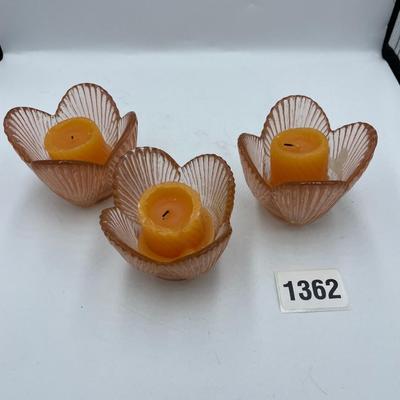 Set of matching candle holders