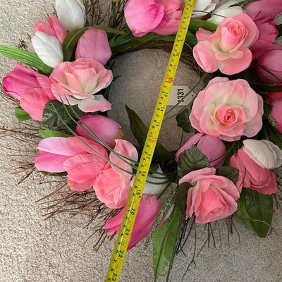 Pink floral wreath