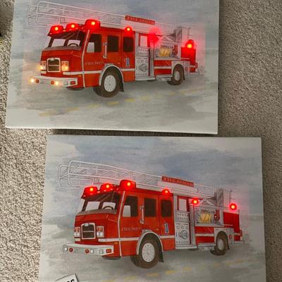2 fire truck photos that light up