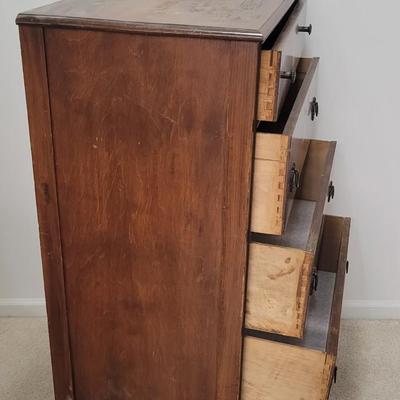 Antique Walnut 4 Drawer Chest