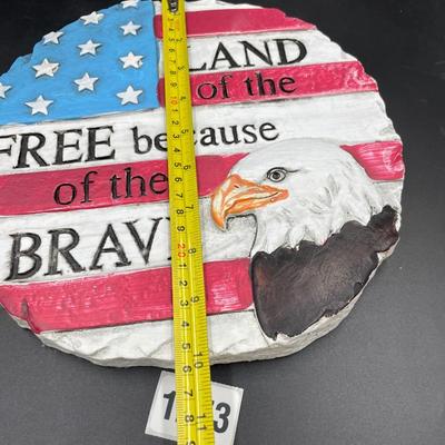 Patriotic garden stone