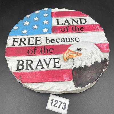 Patriotic garden stone