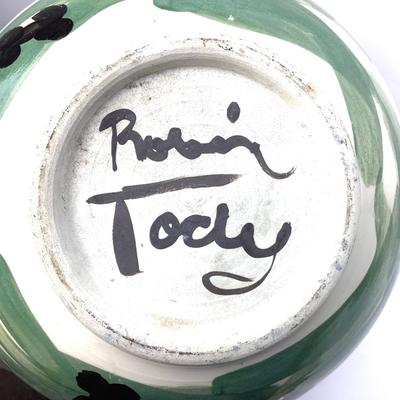 Lot 895 Pottery Bowl Hand Painted by Robin Tody