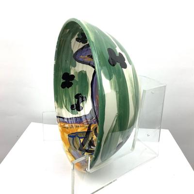 Lot 895 Pottery Bowl Hand Painted by Robin Tody