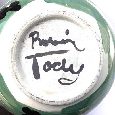 Lot 895 Pottery Bowl Hand Painted by Robin Tody