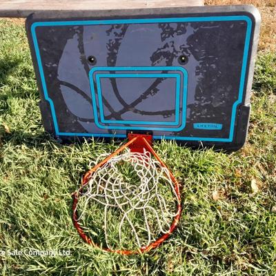 Lifetime Basketball backboard and metal hoop