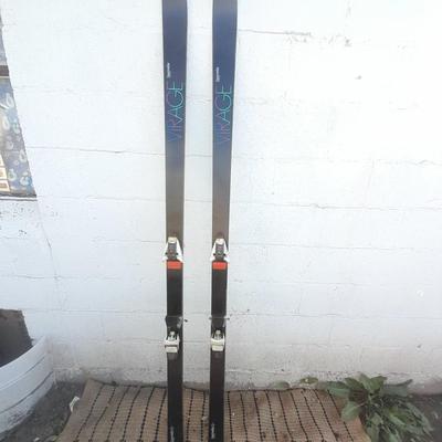 Vintage Virage Lacroix SL de France skis Made in France with bindings.