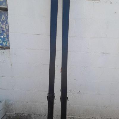 Vintage Virage Lacroix SL de France skis Made in France with bindings.