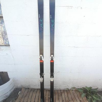 Vintage Virage Lacroix SL de France skis Made in France with bindings.